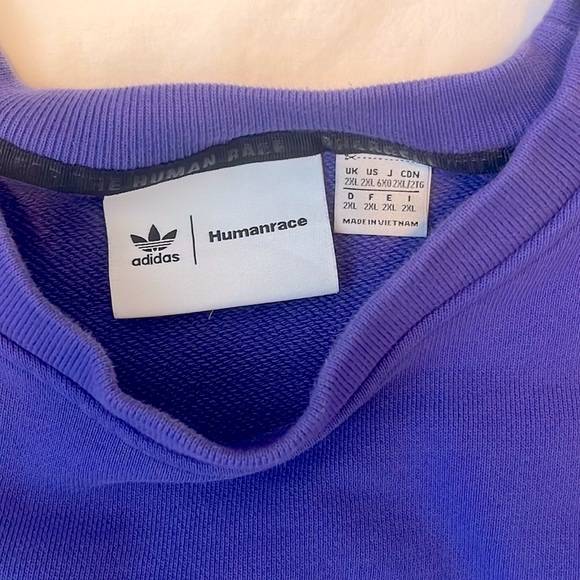 Pharrell/Humanrace x Adidas Men’s Purple 2XL Crewneck Sweatshirt - Picture 3 of 5